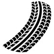 © Ali - Download Tire Track Silhouette Vector Clean Black & White Design.