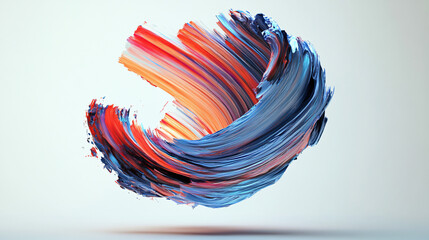 Poster - A colorful swirl of paint captured in dynamic brushstrokes showcasing vivid hues and artistic expression in an eye-catching abstract composition.