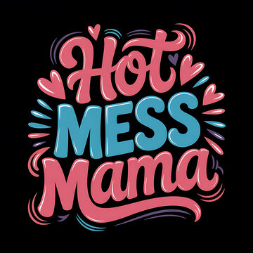 Mother's Day Typography and floral greeting card
