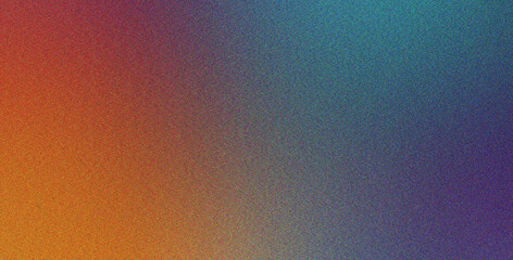 Canvas Print - minimalist background in cyan purple orange with texture and soft grainy, gradient, high quality sty
