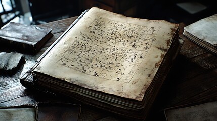 Antique Book Aged Paper Texture Background