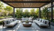 © Kitta Studio - Modern Outdoor Living Space with Stylish Furniture and Greenery