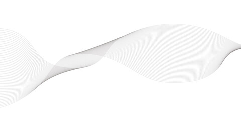 Poster - abstract business black and white wave line on transparent background