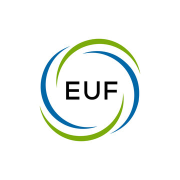 EUF creative minimalist letter logo.