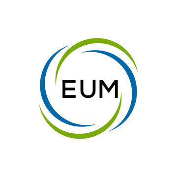 EUM creative minimalist letter logo.