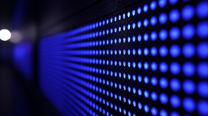 Poster - Blue Dot Grid Technology Background