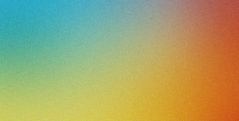 Poster - abstract orange cyan yellow style with texture and grainy blur noise, soft, visual