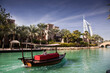 © robertharding - View of Burj Al Arab, the world only seven stars hotel seen from Madinat Jumeirah, Dubai, United Arab Emirates