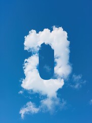Wall Mural - unique cloud formation in bright blue sky.