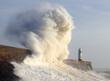 © robertharding - Storm waves (Storm Eowyn), Porthcawl Pier, South Wales