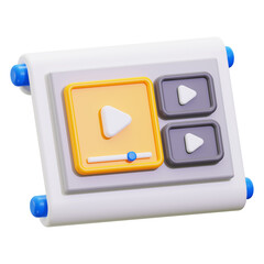 Poster - Video presentation of a 3d media player suitable for multimedia projects, technology presentations, online courses, and visual communication materials