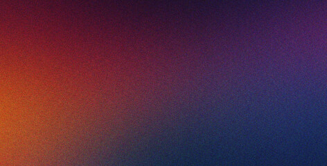 Wall Mural - purple navy orange gradient background featuring texture and with noise effect abstract, grainy, dig