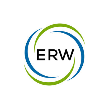 ERW  creative minimalist letter logo.