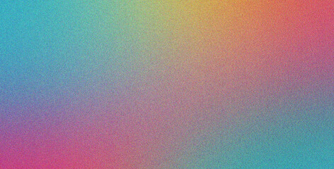 Poster - minimalist background in cyan yellow pink with blur and soft effect noise abstract, gradient, decora