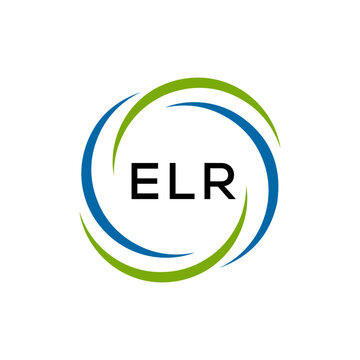 ELR creative minimalist letter logo.