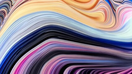 Poster - Mesmerizing swirls of colorful motion in abstract art moving across canvas