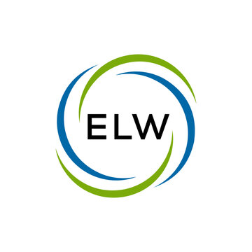 ELW creative minimalist letter logo.