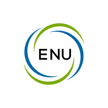ENU creative minimalist letter logo.