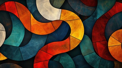 Aufkleber - Abstract colorful swirling pattern design.