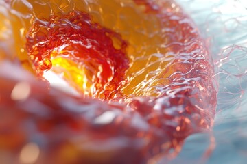 Poster - swirling patterns of vibrant colors create an abstract visual effect in close up