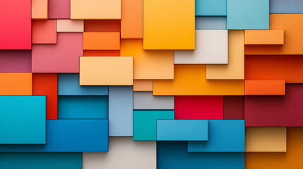 Poster - A vibrant and dynamic illustration showcasing neatly piled books of different sizes and colors,