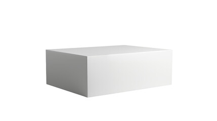 White cube product display stand for minimalist design presentation mockups transparent background