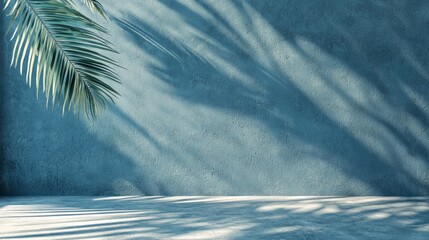 Fototapete - A tranquil setting reveals a blend of soft shadows and natural light dancing on a textured wall. Lush plant leaves frame the space, inviting calm and creativity. Enjoy a moment of peaceful reflection