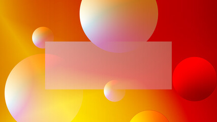 Poster - Landing page Template - Fluid abstract design with Orange gradient - Trendy background