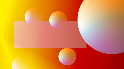 Poster - Landing page Template - Fluid abstract design with Orange gradient - Trendy background