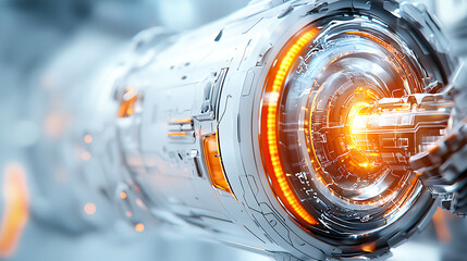 Poster - Futuristic energy reactor sci-fi lab digital art high-tech environment close-up view innovation and design