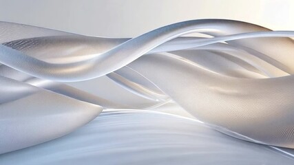 Poster - Ethereal Flow: An abstract design, depicting fluid, swirling ribbons of light in a minimalist composition, creating a sense of movement and serenity. 