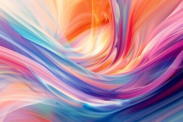 Poster - Vibrant abstract background with swirling wavy stripes, ideal for web design and banners