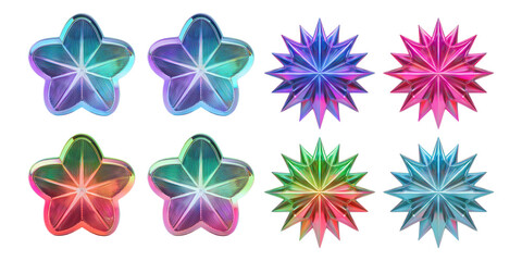 Wall Mural - Colorful Geometric Shapes in Vibrant Hues for Creative Projects