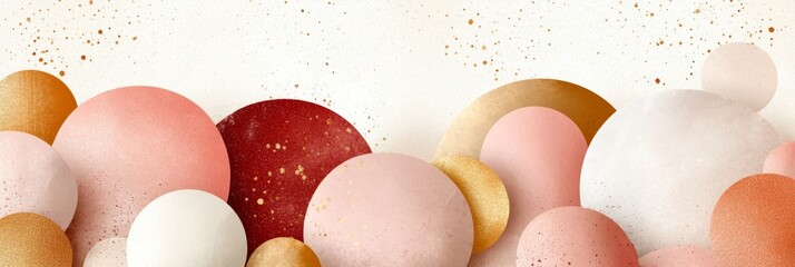 Fototapete - Colorful abstract circles create a vibrant backdrop for artistic projects and design elements in a warm color palette