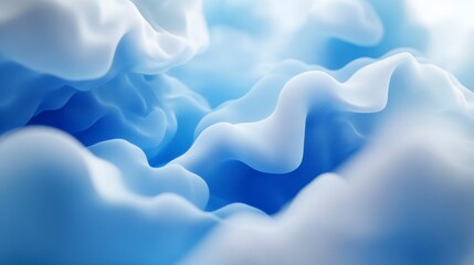 Aufkleber - Abstract blue and white swirling paint texture.