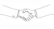© Firman Dasmir - Minimalist handshake line art symbolizing partnership and business agreement