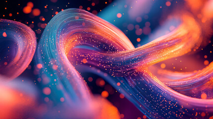 Poster - Colorful swirl of vibrant hues blending seamlessly together creating a dynamic and eye-catching abstract design full of energy.