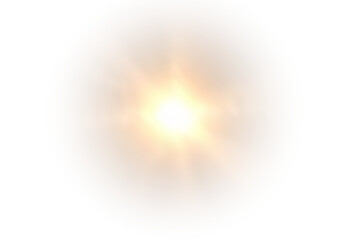 Poster - Golden sunlight overlay in PNG format with radiant sunrays, soft flares, and gentle glare effects. Transparent background, perfect for adding warmth and light to your designs. Royalty-free image.