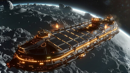 Aufkleber - This Spacecraft conducts regolith mining on an asteroid for valuable materials and resources.