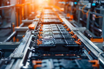 Poster - Modern automated production line for car parts