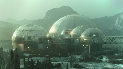 Aufkleber - This futuristic excavation refinery operates on an asteroid's surface, extracting valuable regolith.