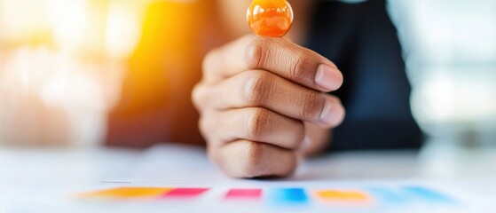 Poster - Strategic Data Visualization Minimalist Business Analytics with Vibrant Color Theory - Innovative Marketing Performance Insights for Digital Transformation