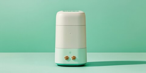 Poster - Smart Pet Care Revolution Minimalist IoT Treat Dispenser with Intuitive Design - Wellness Tech for Modern Pet Parenting and Connected Home Innovation