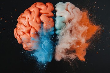Aufkleber - Take A Wild Guess Day Neuroaesthetic Brain Visualization - Cognitive Performance Art for Gen Z Learning and Creative Marketing Innovation
