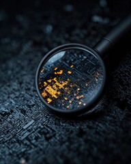Leinwandbilder - Next-Gen AI Insights Precision Tech Surveillance with Illuminated Circuitry Analysis - Cutting-Edge Digital Forensics and Technological Intelligence Exploration
