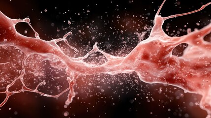 Poster - This striking image illustrates the fluid dynamics associated with neural structures, reflecting the interconnected nature of the brain in stunning detail and creativity.