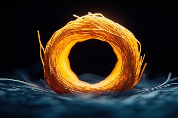Leinwandbilder - Quantum Flux Dynamics Luminescent Circular Energy Vortex Visualizing Breakthrough AI-Powered Scientific Innovation and Technological Transformation