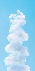 Aufkleber - Ethereal Cloud Vapor Design Minimalist Nordic-Inspired Air Flow Sculpture Showcasing Soft Textural Dynamics for Premium Wellness and Digital Meditation Branding