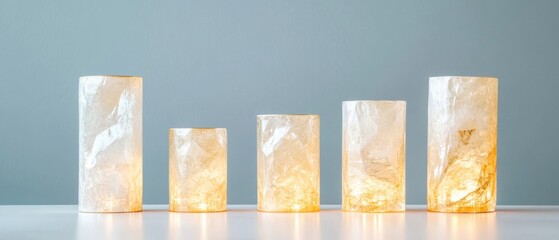 Aufkleber - Illuminate Your Investment Journey Glowing Gradient Financial Growth Visualization with Translucent Progressive Asset Performance