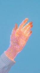 Leinwandbilder - Glittering Digital Empowerment Gen Z Creativity Meets Holographic Texture - Immersive Visual Storytelling for Next-Gen Content Marketing